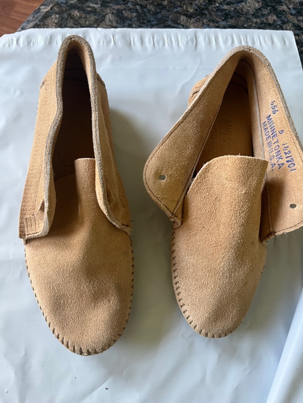 Men's Suede Slip-On Loafers in Tan